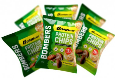 BOMBBAR Чипсы цельнозерновые протеиновые со вкусом &quot;Белые грибы&quot; 50г — 65fit