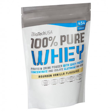 100% Pure Whey ваниль бурбон 454г, BioTech — 65fit