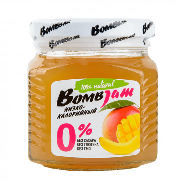 BOMBBAR Джем низкокалорийный BombJam &quot;Манго-банан&quot; 250г — 65fit