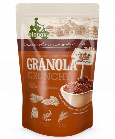 Гранола (Мюсли) Шоколадная 400гр, Bionova — 65fit