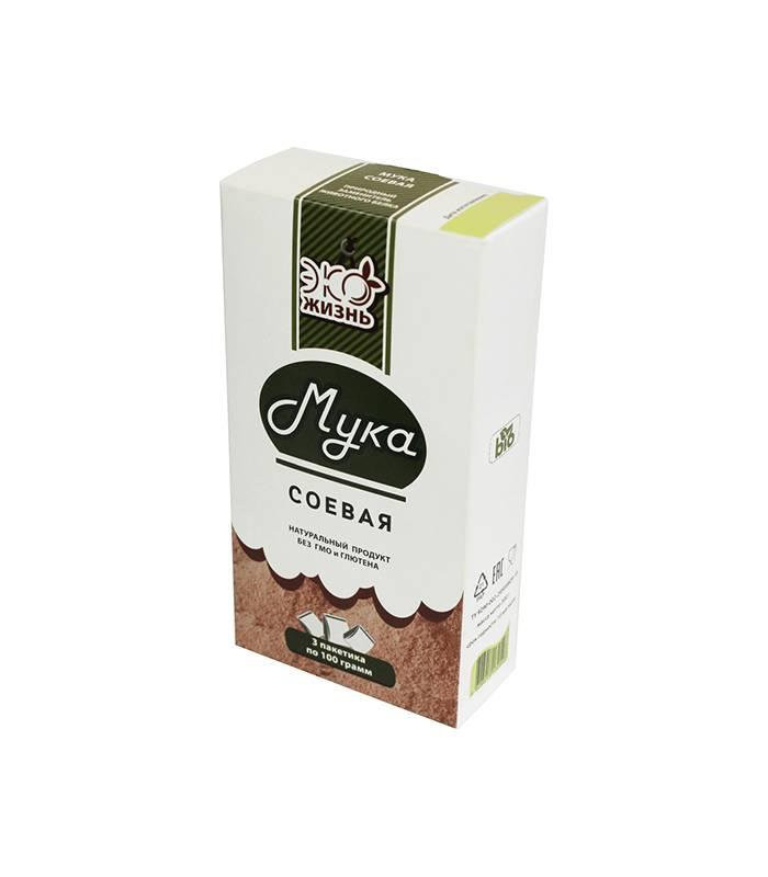 ЭКО-ЖИЗНЬ Мука соевая (соевый белок) крафт 350г фото 1 — 65fit