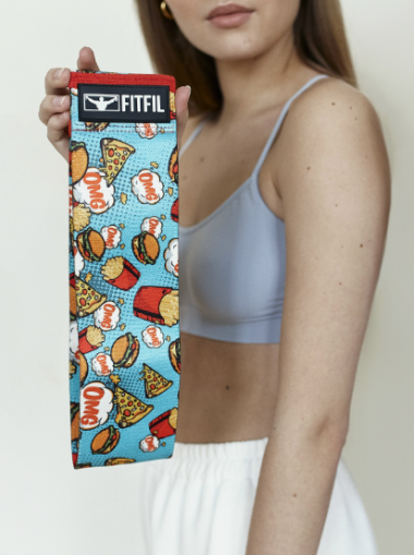 FITFIL Тканевая фитнес резинка "Пицца" &mdash; 65fit