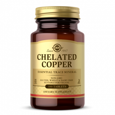 SOLGAR Chelated Copper 100 Tablets — 65fit