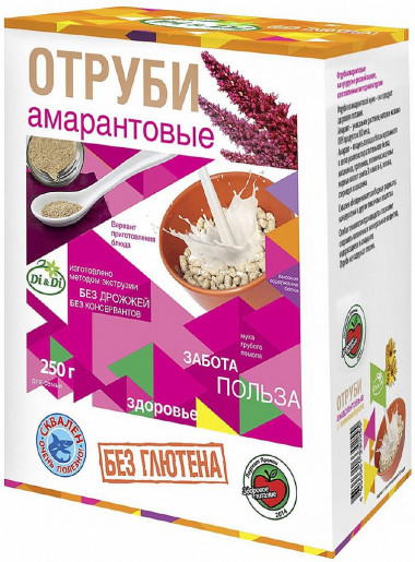 Di&amp;Di Отруби амарантовые, без глютена 250г — 65fit