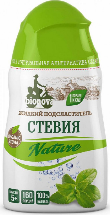 Bionova® Жидкий подсластитель СТЕВИЯ Nature 80г — 65fit