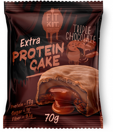 FIT KIT EXTRA Protein Cake Тройной шоколад 70г — 65fit