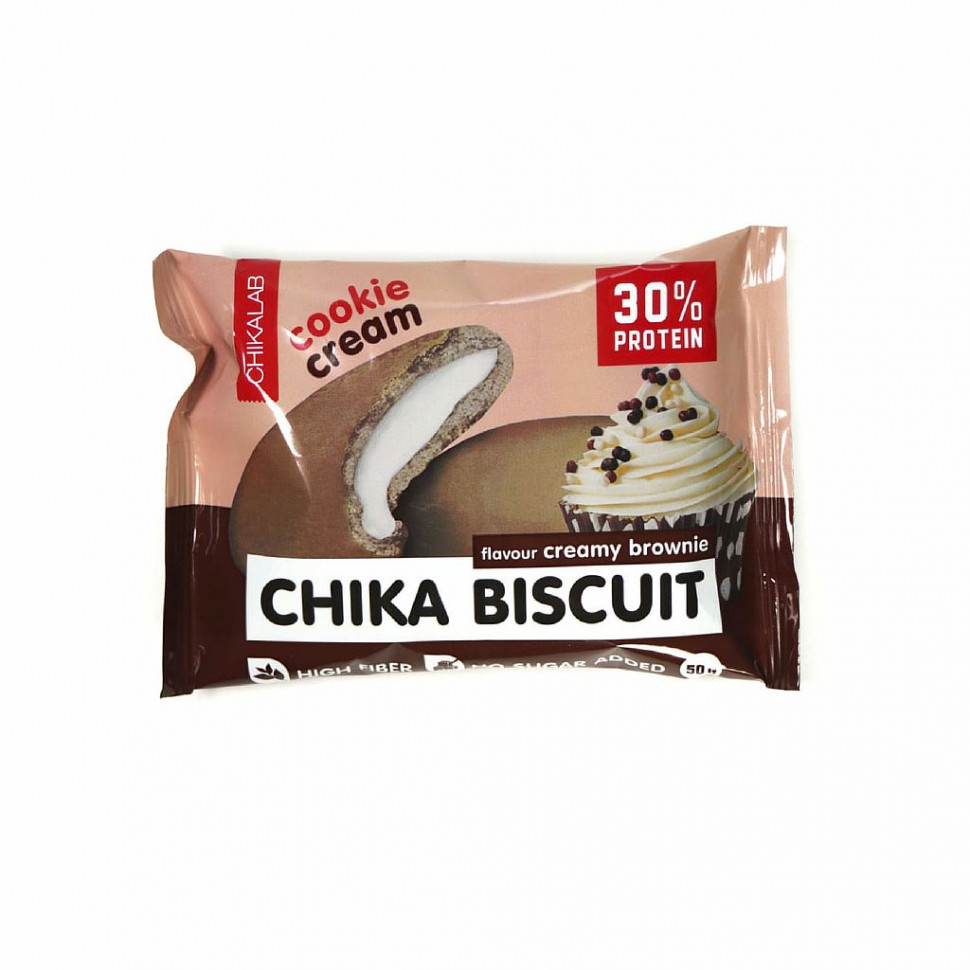 CHIKALAB Chika Biscuit Печенье неглазированное "Сливочный брауни" 50г фото 1 — 65fit