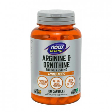 #NOW Аминокислоты Arginine &amp; Ornithine 100 Capsules — 65fit