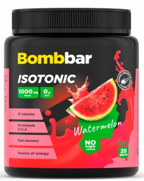 BOMBBAR Концентрат сухой для приготовления напитка. Коктейль изотонический "Isotonic Арбуз" 500г фото 1 — 65fit