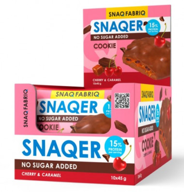 SNAQ FABRIQ Печенье глазированное &quot;Вишня и карамель&quot; 45г — 65fit