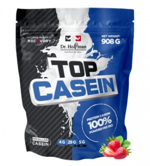 Top Casein клубника 908g, Dr.Hoffman — 65fit