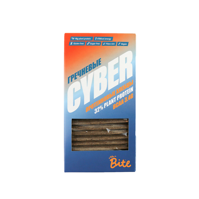 CYBER BITE Хлебцы хрустящие протеиновые Гречневые 150г фото 1 — 65fit