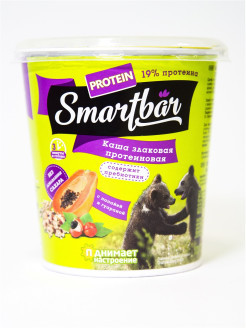 Каша злаковая с протеином изюмом папайей и гуараной 40гр, Smartbar — 65fit