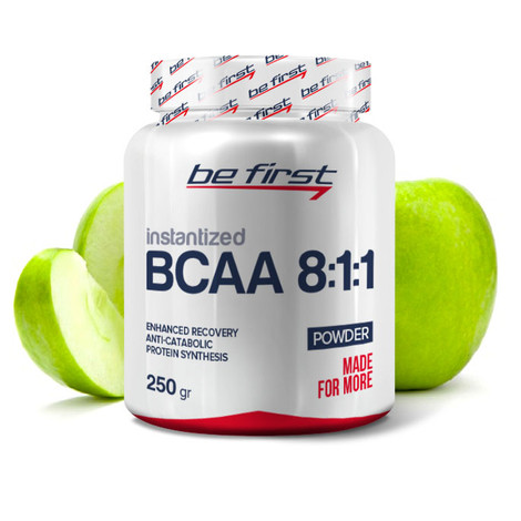Аминокислоты BCAA 8:1:1 Instantized Яблоко 250 гр, BE FIRST фото 1 — 65fit