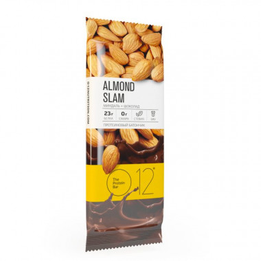 O12 Вафельный протеиновый батончик &quot;Миндаль + Шоколад&quot; 50г/12 — 65fit