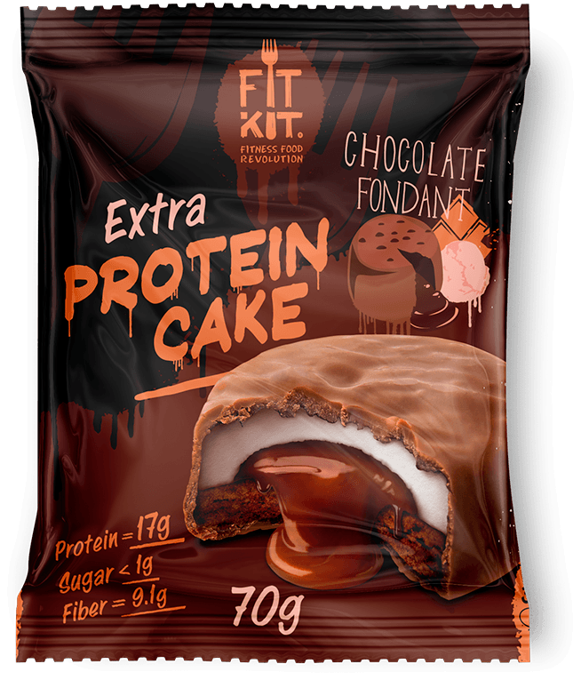 FIT KIT EXTRA Protein Cake Шоколадный фондан 70г фото 1 — 65fit