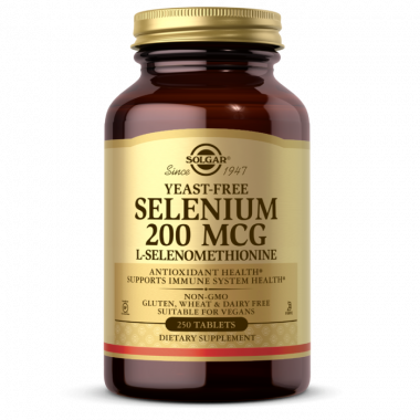 SOLGAR Yeast-Free Selenium 200 mcg 250 Tablets — 65fit