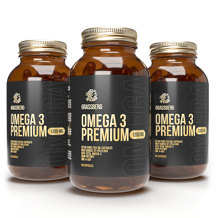 #GRASSBERG  Omega Premium 1200mg 90 cap фото 1 — 65fit