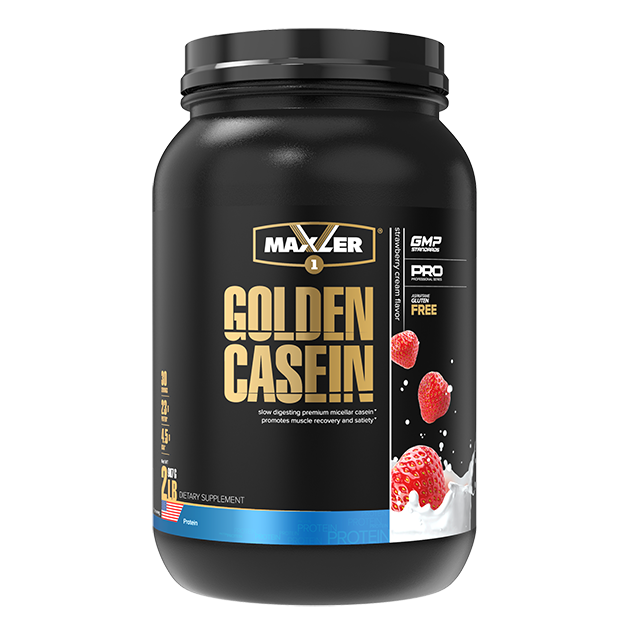 MAXLER Golden Casein Клубника 2 lb (907г) фото 1 — 65fit