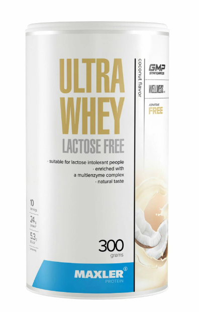 #Maxler Ultra Whey Lactose Free 300g Coconut фото 1 — 65fit