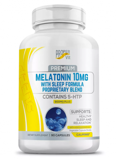 #PROPER VIT Melatonin 10mg +Sleep Formula Proprietary Blend contains 90cap — 65fit