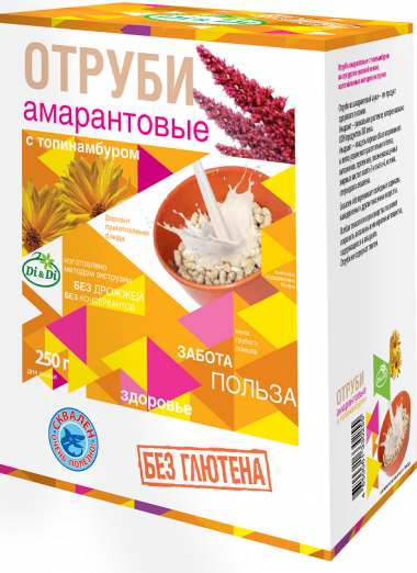 Di&amp;Di Отруби амарантовые с топинамбуром, без глютена 250г — 65fit