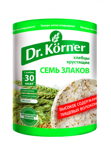 DR.KORNER Хлебцы хрустящие &quot;Семь злаков&quot; 100г — 65fit