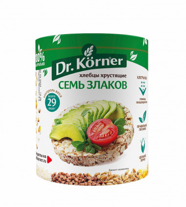 DR.KORNER Хлебцы хрустящие &quot;Семь злаков&quot; 100г — 65fit