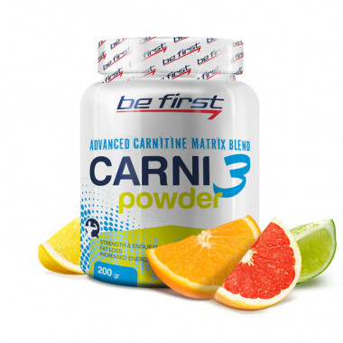 Carni 3 powder цитрусовый микс 200гр, BE FIRST — 65fit