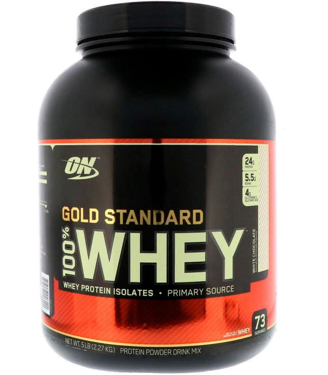 Gold Standard 100% Whey White Chocolate 2.27кг, Optimum Nutrition фото 1 — 65fit