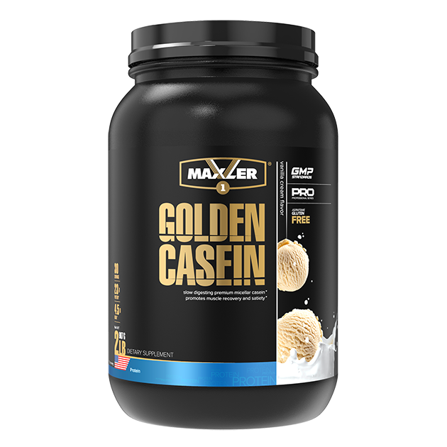 MAXLER Golden Casein Ванильный Крем 2 lb (907г) фото 1 — 65fit