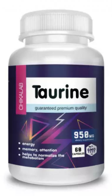 CHIKALAB Комплексная пищевая добавка &quot;Таурин&quot; 60 таб — 65fit
