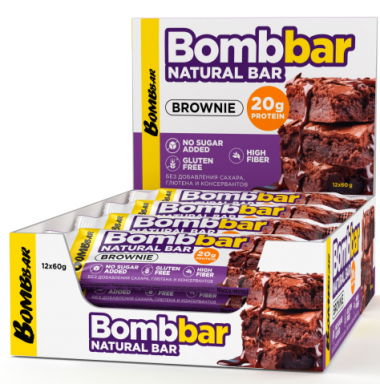 АКЦИЯ 2+1**_BOMBBAR Батончик неглазированный "Брауни" 60г/20 &mdash; 65fit