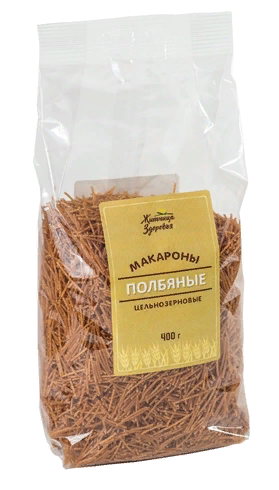 ЖИТНИЦА ЗДОРОВЬЯ Макароны полбяные "Вермишель" 400г фото 1 — 65fit