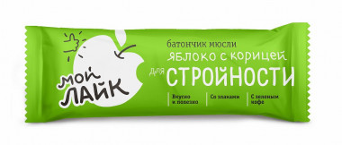 МОЙ ЛАЙК Батончик-мюсли «Яблоко с корицей для стройности» 25г — 65fit