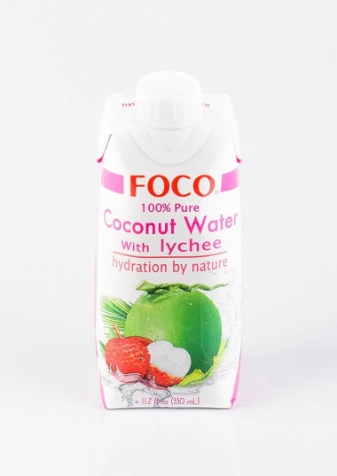FOCO Кокосовая вода с соком личи 330мл — 65fit