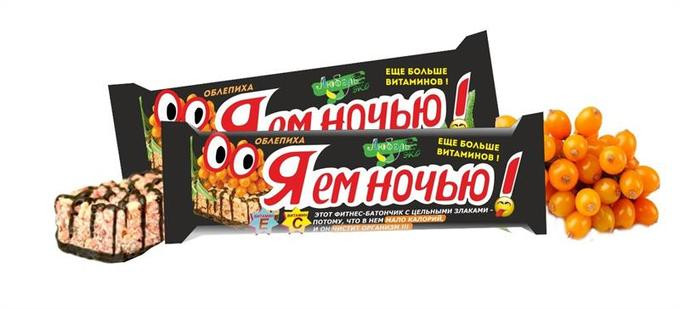 ЛЮБЭЛЬ-ЭКО Батончик "Я ем ночью! "Облепиха" 23г фото 1 — 65fit