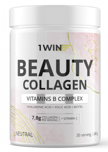 1WIN Коллаген комплекс Beauty + B-complex, Нейтральный, 240г, 30пор.бад — 65fit