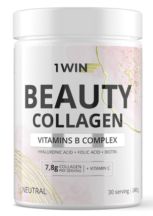 1WIN Коллаген комплекс Beauty + B-complex, Нейтральный, 240г, 30пор.бад фото 1 — 65fit