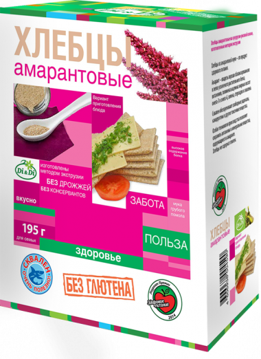 Di&amp;Di Хлебцы амарантовые без глютена 195г — 65fit