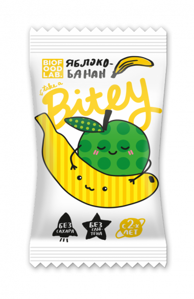 BITEY БАТОНЧИК фруктово-ягодный &quot;Яблоко-банан&quot; 25г — 65fit