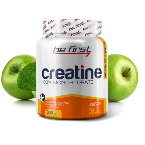 BE FIRST Creatine Micronized Powder Яблоко 300г фото 1 — 65fit