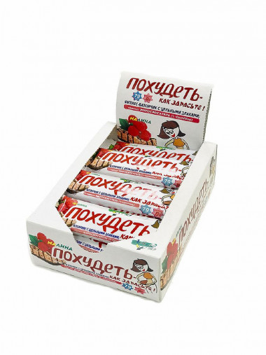 ЛЮБЭЛЬ-ЭКО Батончик &quot;Похудеть - как здрасте! &quot;Малина&quot; 23г — 65fit