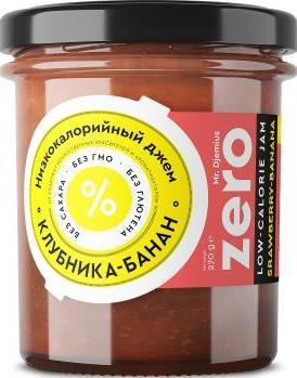 Mr.Djemius ZERO Джем низкокалорийный &quot;Клубника-Банан&quot; 270г — 65fit