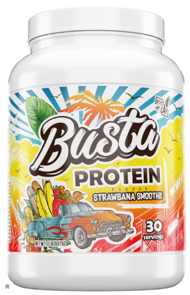 Busta Protein Клубнично-банановый смузи 907g, Busta Cap — 65fit