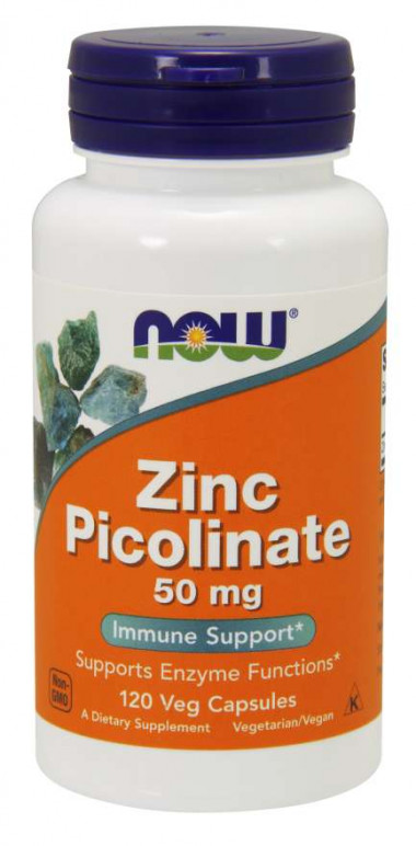 NOW Zinc Picolinate 50 mg 120 Veg Capsules — 65fit