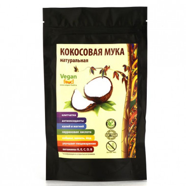 VEGAN FOOD Мука кокосовая натуральная 100г — 65fit