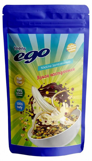 Ego TEENS Завтраки сухие - мюсли запеченные &quot;Яркое настроение&quot; 250г — 65fit