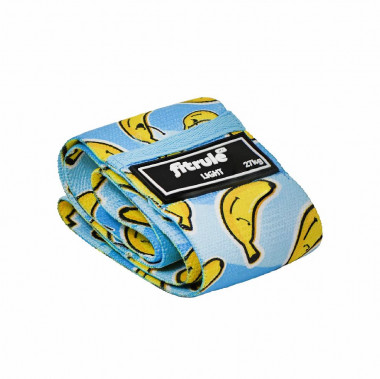 #FITRULE Фитнес резинка принтованная тканевая (27 кг, бананчик) &mdash; 65fit