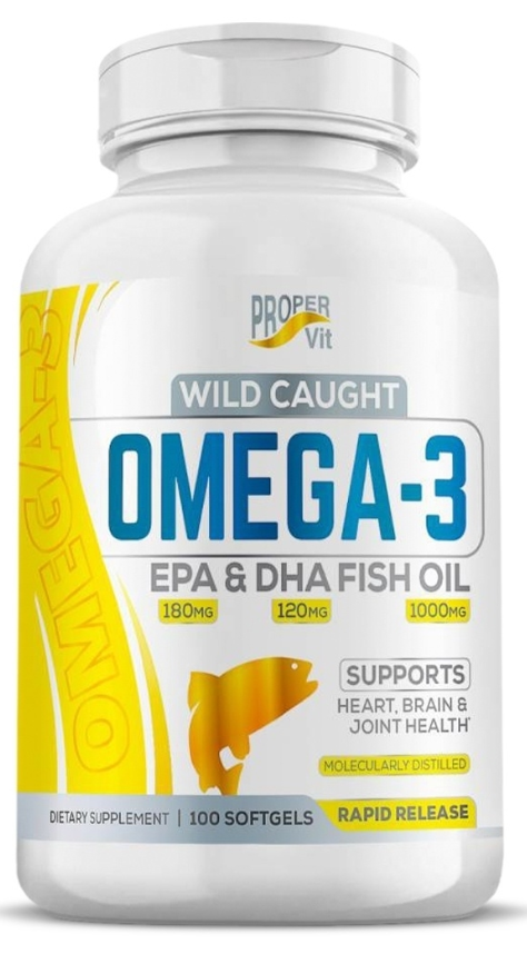 #PROPER VIT Wild Caught Omega3 Fish oil 1000mg 180mg DHA 120mg 100 softgel фото 1 — 65fit